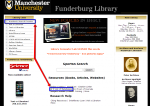 library homepage